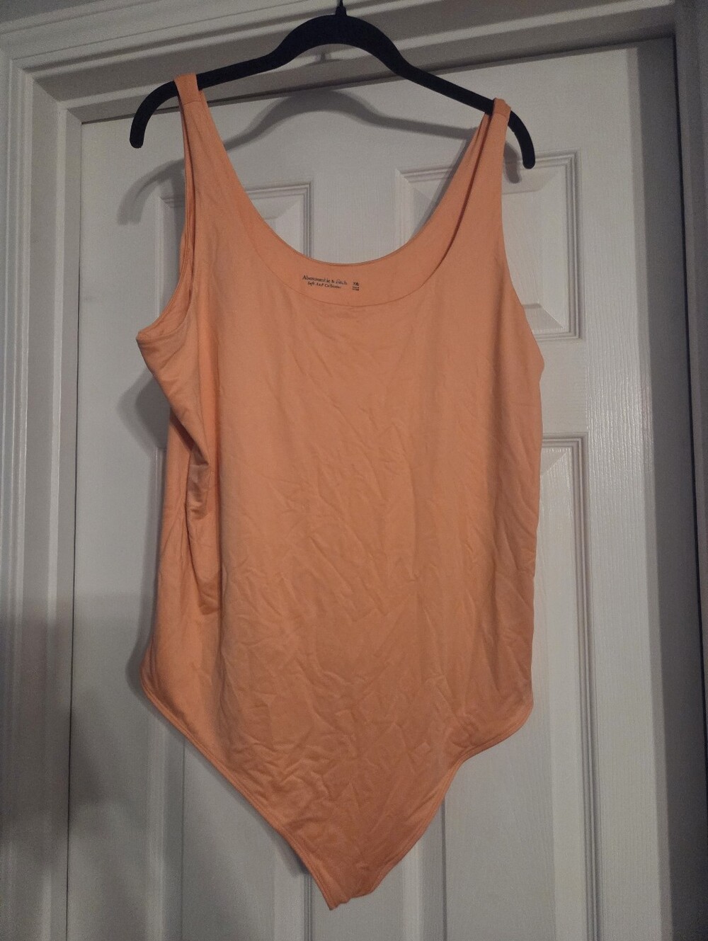 Abercrombie & Fitch Black Seamless Scoopneck Bodysuit- CORAL